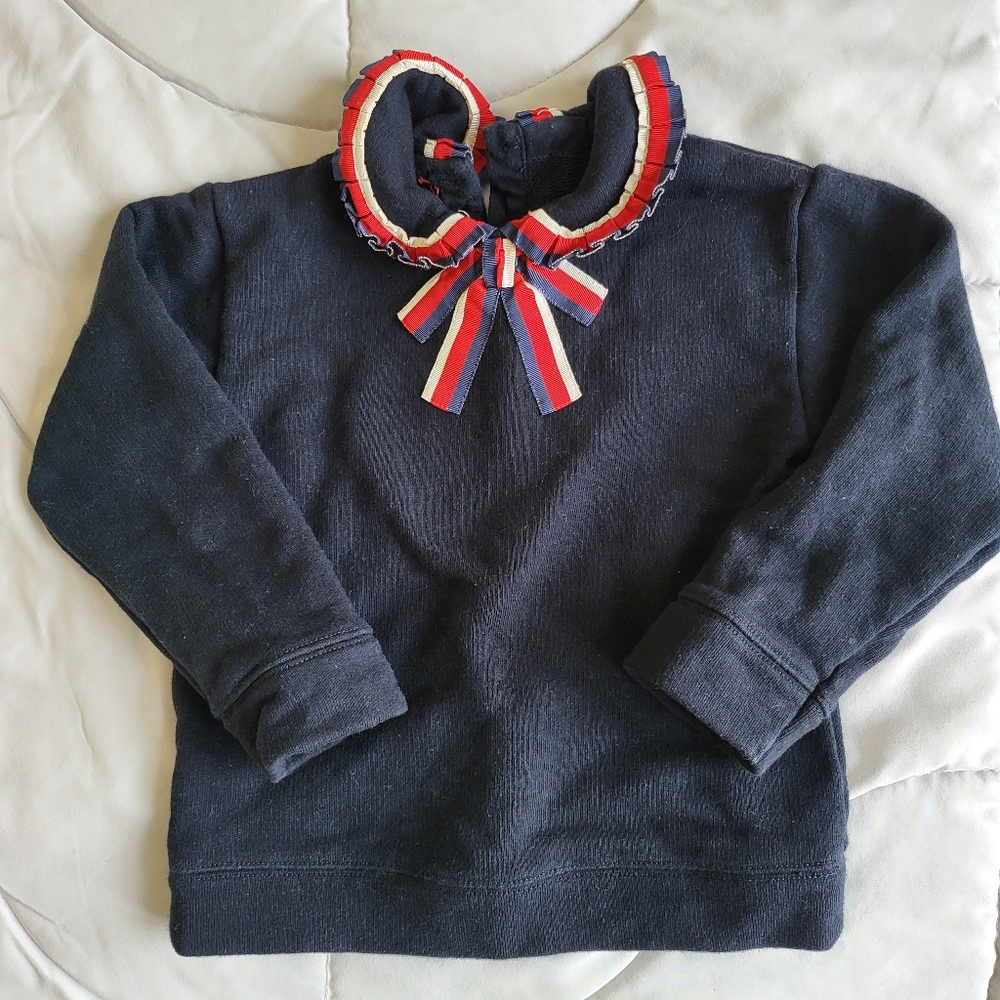 Gucci toddler girl longsleeve collar shirt